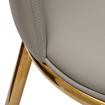 Стул бежевый из экокожи на золотых ножках Attribute of Elegance варинант исполнения - 2 | Loft Concept в Перми