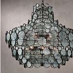 Люстра с каскадом из круглых прозрачных декоративных элементов Harmony of Light варинант исполнения - 2 | Loft Concept в Перми