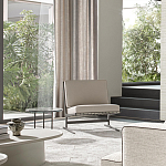 Дизайнерское кресло без подлокотников кожаное на металлическом каркасе PAULA Armchair варинант исполнения - 5 | Loft Concept в Перми