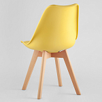 Стул с основой из пластика и мягким сиденьем Arvika Yellow варинант исполнения - 5 | Loft Concept в Перми