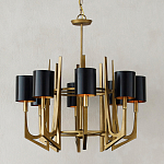 Люстра с 8-ю черными цилиндрическими плафонами Stylistic Lines варинант исполнения - 2 | Loft Concept в Перми