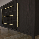 Буфет Primo с тремя ящиками и двумя фасадами Темный орех варинант исполнения - 8 | Loft Concept в Перми