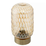 Настольный светильник с плафоном из затемненного стекла с рельефным узором Glass lampshade with Relief Pattern варинант исполнения - 1 | Loft Concept в Перми