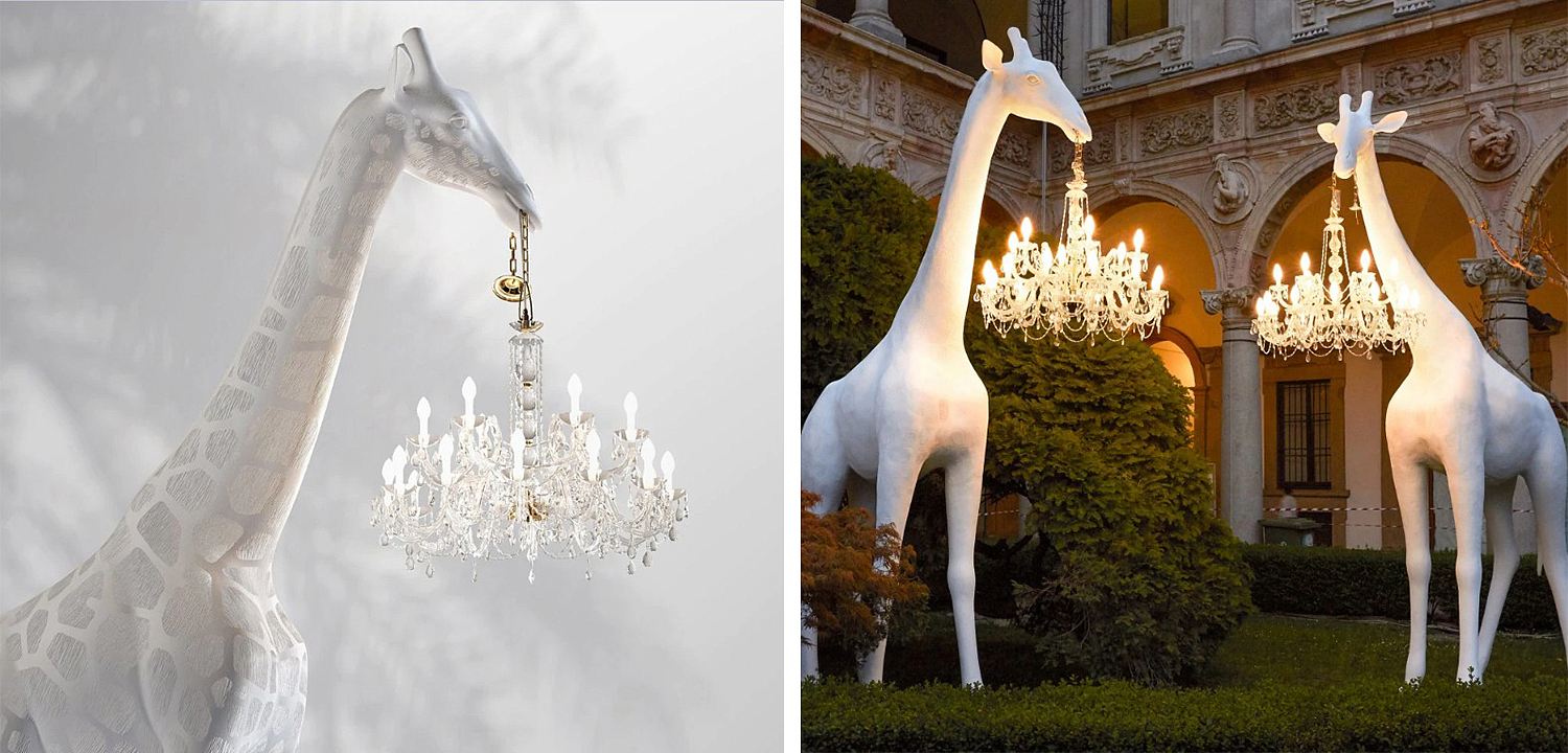 Торшер белый жираф в натуральную величину White Giraffe Lamp large size Торшер белый жираф в натуральную величину White Giraffe Lamp large size - Loft-Concept в Перми