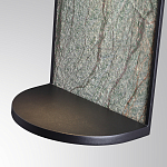 Настенный светильник зеленого цвета с черной рамкой овальной формы с полкой Herbarium  варинант исполнения - 5 | Loft Concept в Перми