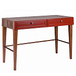 Стол письменный из массива бука с 2-мя ящиками красный Wenge Light варинант исполнения - 1 | Loft Concept в Перми