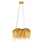 Люстра подвесная круглая с изогнутыми металлическими дугами и ниспадающими цепочками 65 см Atlantis Chain варинант исполнения - 2 | Loft Concept в Перми