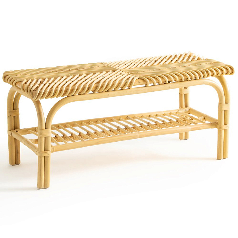 Скамья из ротанга Saveria Rattan Bench Древесина в Перми | Loft Concept 