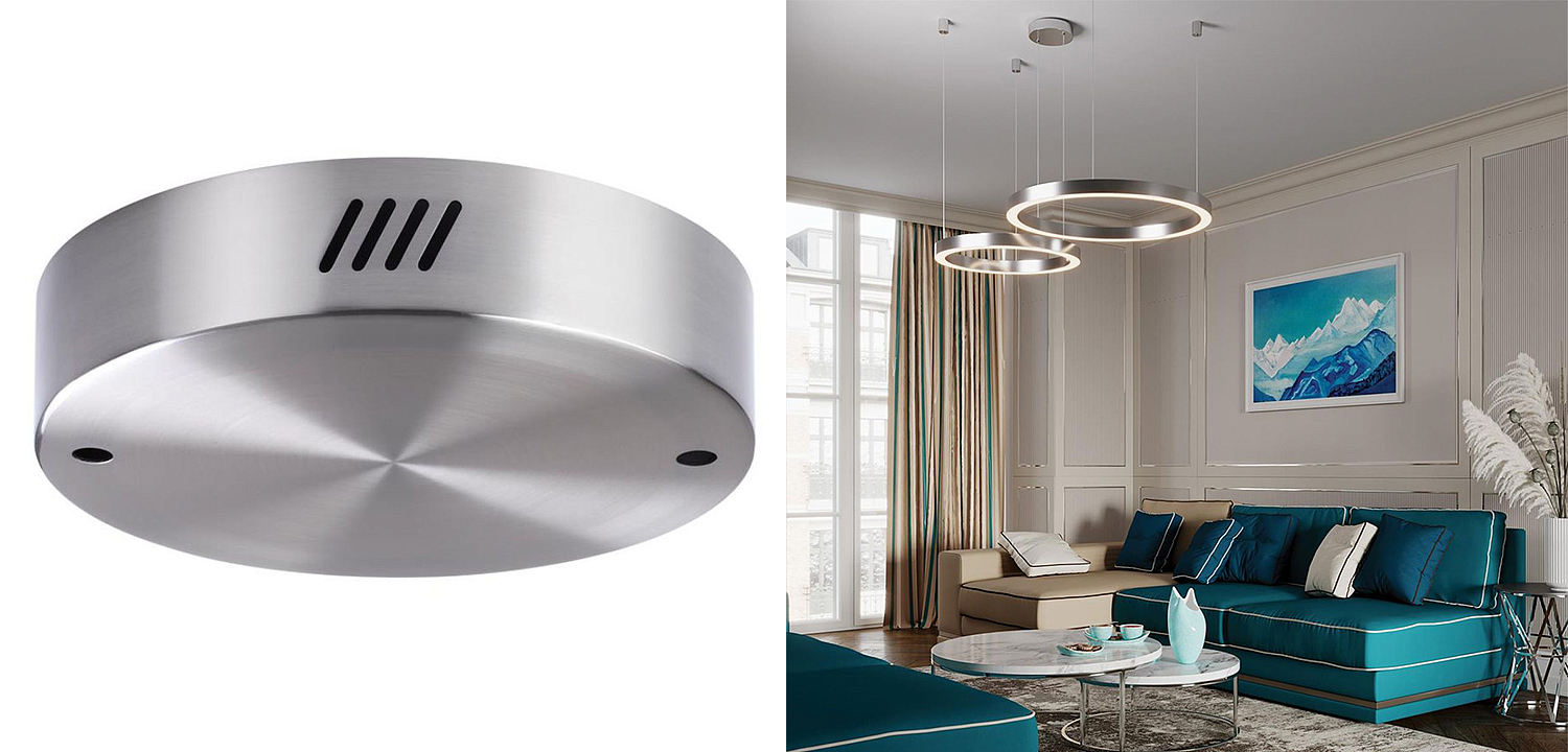 Основание для светильника Ring Horizontal Nickel 18 Основание для светильника Ring Horizontal Nickel 18 - Loft-Concept в Перми