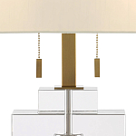 Настольная лампа прямоугольная на прозрачном основании Charm and Luxury варинант исполнения - 1 | Loft Concept в Перми