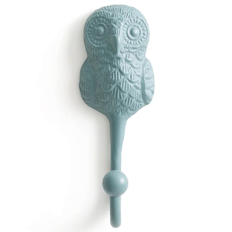 Настенный крючок в виде совы Owl Wall Hook Blue Голубой в Перми | Loft Concept 