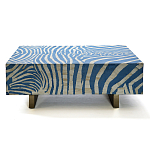 Кофейный стол Kenya Coffee Table Bone Inlay ZEBRA blue варинант исполнения - 2 | Loft Concept в Перми