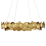 Люстра круглая из многослойных золотых дисков Metal Disc Chandelier варинант исполнения - 2 | Loft Concept в Перми