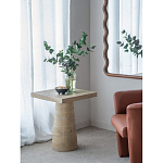 Столик приставной с квадратной столешницей Textured Cream Table варинант исполнения - 8 | Loft Concept в Перми