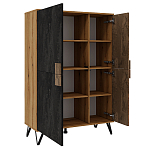 Шкаф двухдверный с 2-мя отделами с полками Stone Effect варинант исполнения - 3 | Loft Concept в Перми