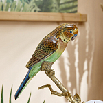 Подсвечник с двумя попугаями из фарфора на бронзовой ветке Eden Garden варинант исполнения - 2 | Loft Concept в Перми