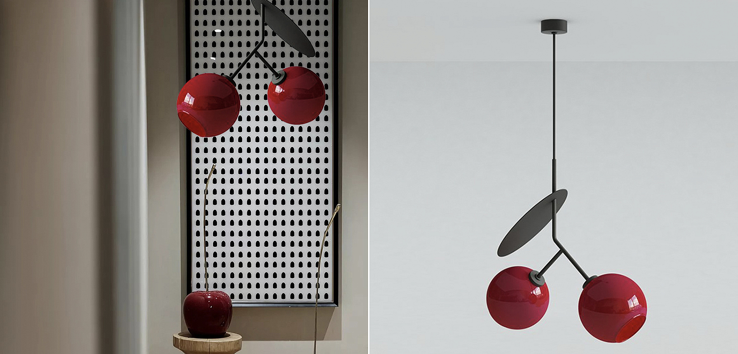 Подвесной светильник Cherry Pendant Double Red Подвесной светильник Cherry Pendant Double Red - Loft-Concept в Перми