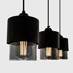 Подвесной светильник с 3-мя плафонами из дымчатого стекла Volta Flos Trio Hanging Lamp варинант исполнения - 2 | Loft Concept в Перми