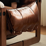 Кресло-диван кожаное на деревянном каркасе Medieval Furniture варинант исполнения - 4 | Loft Concept в Перми