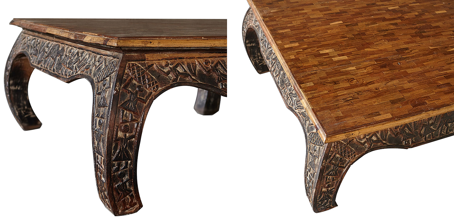 Кофейный стол из массива тропического дерева Aalia Grey mango Coffee Table Кофейный стол из массива тропического дерева Aalia Grey mango Coffee Table - Loft-Concept в Перми