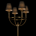 Торшер с металлическим основанием бронзового цвета с черными конусовидными абажурами Dignity варинант исполнения - 4 | Loft Concept в Перми