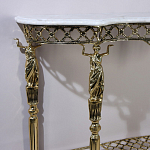 Консоль бронзовая с мраморной столешницей Bronze Console варинант исполнения - 2 | Loft Concept в Перми