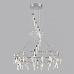 Люстра подвесная из металла с хрустальными прозрачными подвесками Quasar 81 варинант исполнения - 10 | Loft Concept в Перми