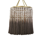 Люстра плетеная с кисточками на золотистом каркасе Boho Tassel Chandelier варинант исполнения - 1 | Loft Concept в Перми