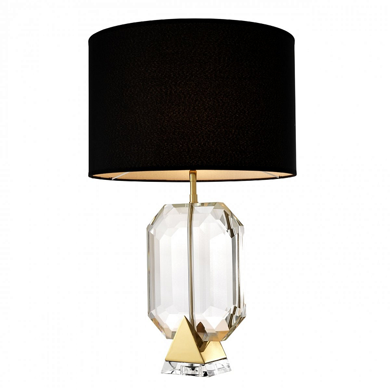 Настольная лампа Eichholtz Table Lamp Emerald Gold & Black Прозрачный Черный Золотой Настольная лампа Eichholtz Table Lamp Emerald Gold & Black Прозрачный Черный Золотой в Перми | Loft Concept