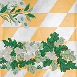 Обои ручная роспись Tiled Meadow Original colourway on Egyptian Gold gilded paper варинант исполнения - 1 | Loft Concept в Перми