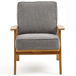 Кресло с каркасом из массива дуба Deniaud Oak Grey Armchair варинант исполнения - 2 | Loft Concept в Перми