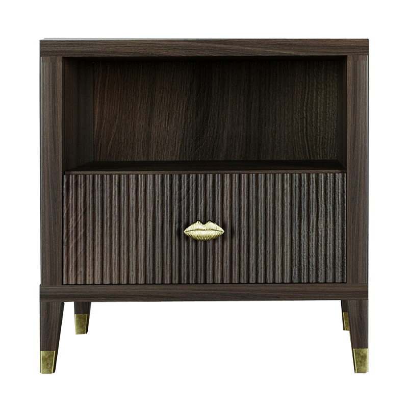 Прикроватная тумбочка с полкой Elsa Dreams Walnut  Орех в Перми | Loft Concept 