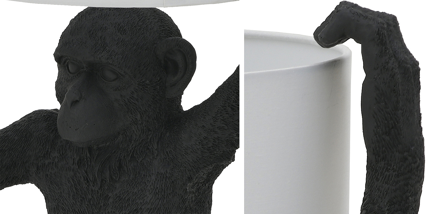 Настольная лампа Black Monkey Holding Lampshade Настольная лампа Black Monkey Holding Lampshade - Loft-Concept в Перми