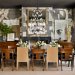 Обои ручная роспись в стиле Арт-деко Symphony Original colourway on Arkose silk dupion варинант исполнения - 1 | Loft Concept в Перми