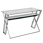 Стол письменный с прозрачной столешницей Corporate Identity варинант исполнения - 1 | Loft Concept в Перми