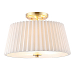 Потолочный светильник с белым плиссированным абажуром Ganglion варинант исполнения - 1 | Loft Concept в Перми