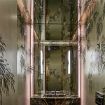 Обои ручная роспись Silk Tree Original colourway on White Metal gilded paper варинант исполнения - 1 | Loft Concept в Перми