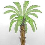 Торшер Glass Decorated Palm Floor Lamp Green Листья Пальмы  варинант исполнения - 1 | Loft Concept в Перми