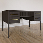 Большой Рабочий стол Primo с 5 выдвижными ящиками Темный орех варинант исполнения - 2 | Loft Concept в Перми