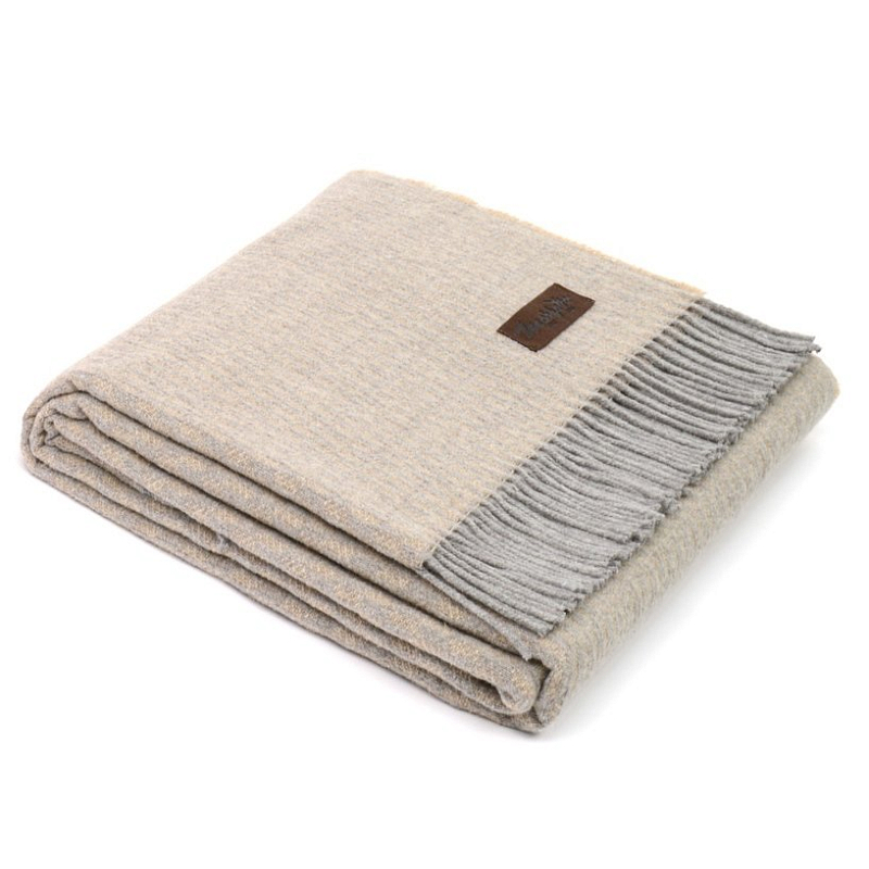 Плед GRIFONE 0004 Marzotto Бежево-серый в Перми | Loft Concept 