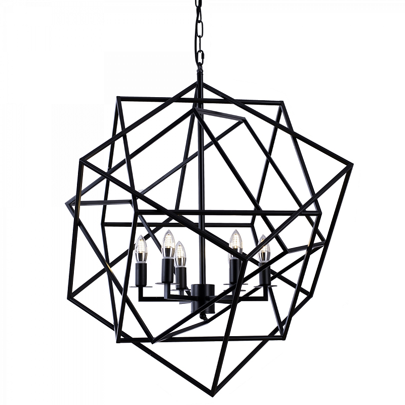 Люстра Cubist Small Chandelier Black Черный в Перми | Loft Concept 