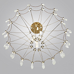 Люстра подвесная из металла с прозрачными подвесками из хрусталя Quasar 93 варинант исполнения - 5 | Loft Concept в Перми