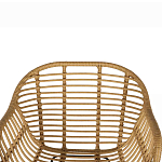 Стул барный с ротанговым плетением Half Bar Chair with Wicker с подлокотниками варинант исполнения - 6 | Loft Concept в Перми