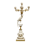 Подсвечник белый Попугай из фарфора с бронзовыми элементами Eden Garden варинант исполнения - 3 | Loft Concept в Перми