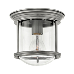 Потолочный светильник для ванных комнат с цилиндрическим стеклянным плафоном и одной лампой Hinkley варинант исполнения - 1 | Loft Concept в Перми