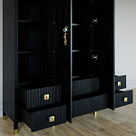 Большой шкаф с витриной Elsa Dreams Black варинант исполнения - 4 | Loft Concept в Перми