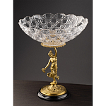 Чаша стеклянная прозрачная на бронзовой подставке с фигуркой девушки Eden Garden варинант исполнения - 5 | Loft Concept в Перми