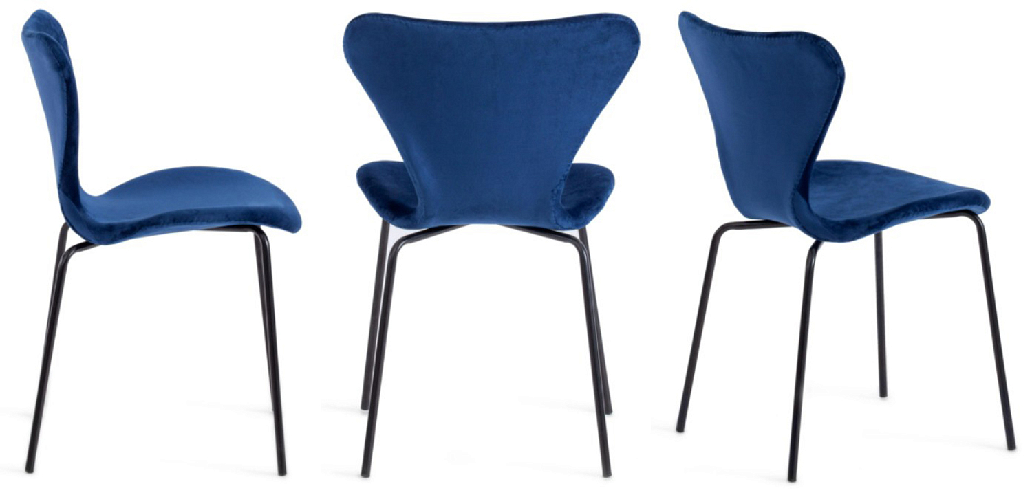 Стул Julissa Blue Chair флок Стул Julissa Blue Chair флок - Loft-Concept в Перми