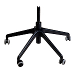 Стул с мягкой синей обивкой из велюра и подъемно-поворотным механизмом на черных колесиках Harper Blue варинант исполнения - 5 | Loft Concept в Перми