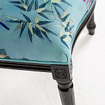 Стул из массива бука бирюзовый с изображением птиц и цветов Turquoise Chinoiserie Birds Garden Chair варинант исполнения - 5 | Loft Concept в Перми